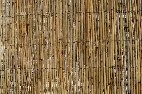 Straw window shades Stock Photos