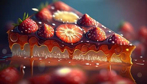Strawberies isolated on a black background. Stock Illustration