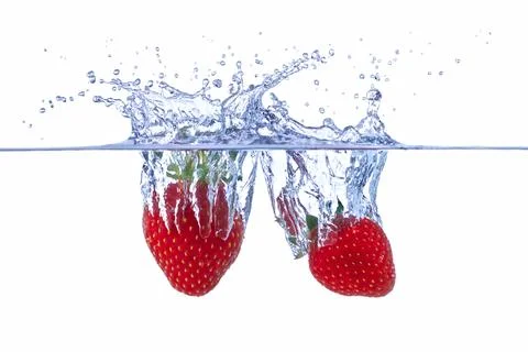Strawberries in Action Stock Photos