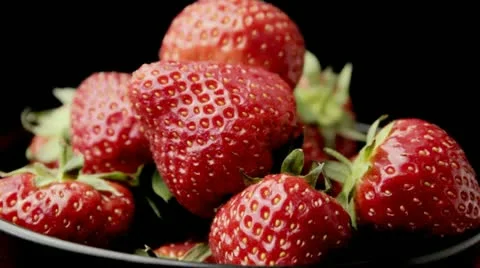 Strawberries and Cream Vídeo Stock 12017624