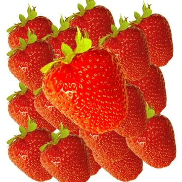 Strawberries background Stock Photos