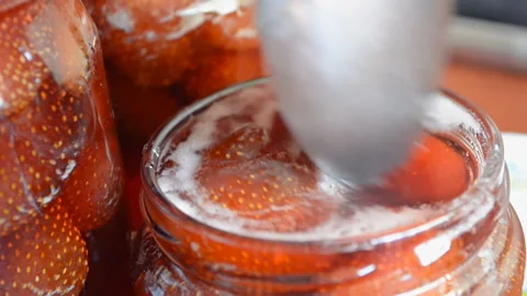 Strawberries in the Bank Stock Footage 93302183