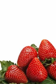 Strawberries at the bottom. Stock Photos