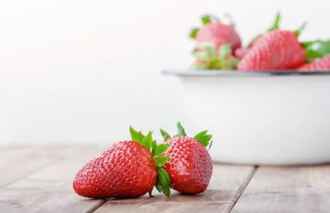 Strawberries closeup Stock Photos