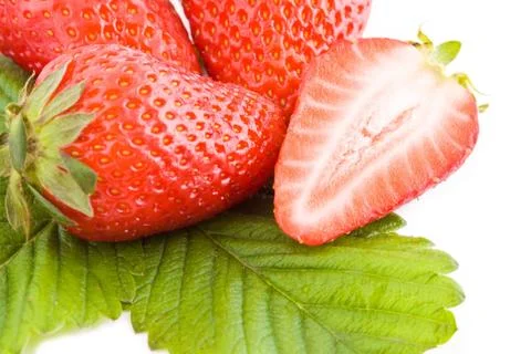Strawberries closeup Stock Photos