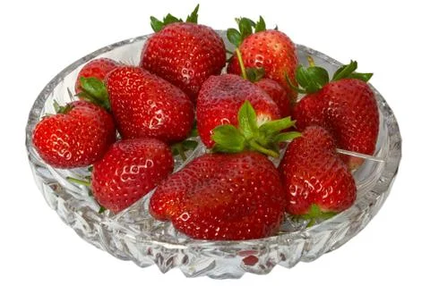 Strawberries in crystal. Stock Photos