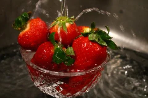 Strawberries crystal 库存照片