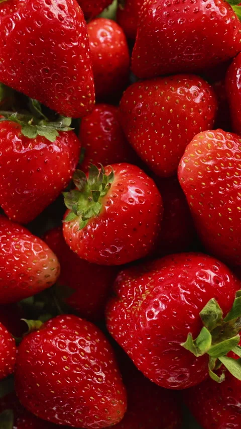 Strawberries in dappled summer sunlight Видео 330059880