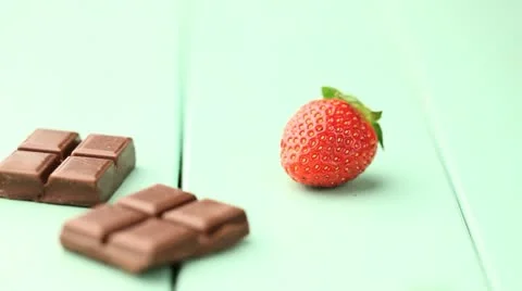 Strawberries dipped in chocolate Stock Footage 11143161
