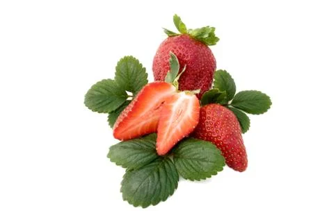 Strawberries isolated Stock Photos