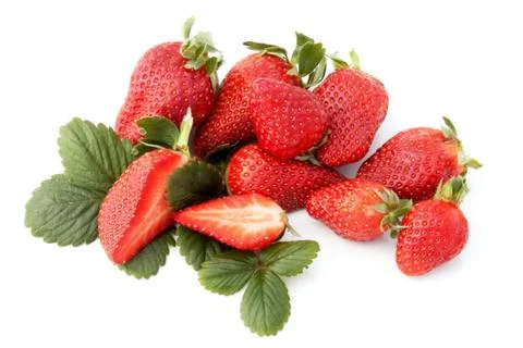 Strawberries isolated Stock Photos