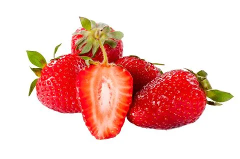 Strawberries isolated Stock Photos