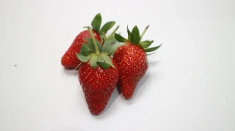 Strawberries isolated on white background Stock Photos