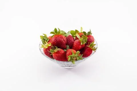 A strawberries isolated on white background Stock Photos