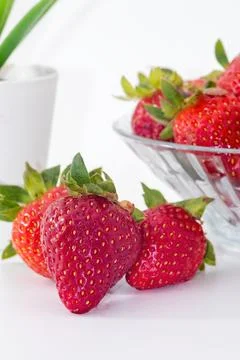A strawberries isolated on white background Stock-Fotos