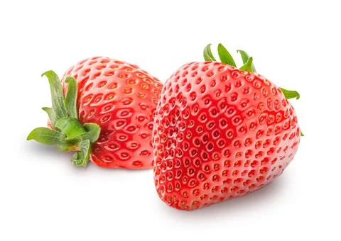 Strawberries isolated on white background Stock Photos