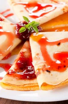 Strawberries jam Stock Photos