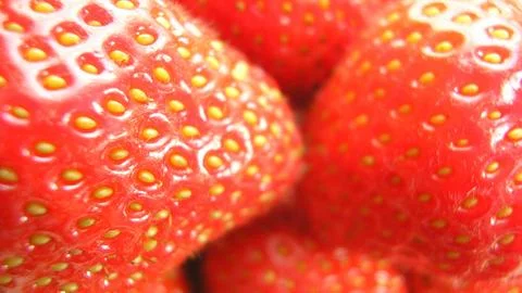 Strawberries in Macro View. Foto stock
