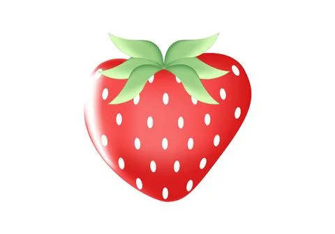 Strawberries with mesh technique Stock Illustration