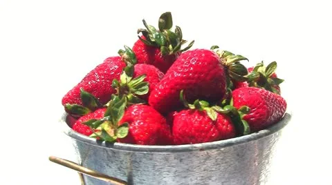 Strawberries in pale turning Stock Footage 11056326