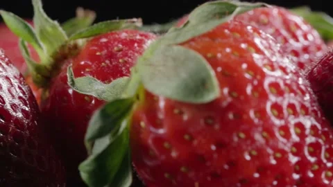 Strawberries panoramic view Stock Footage 130876334