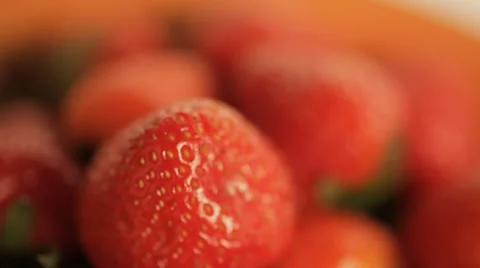 Strawberries on a plate Stock Footage 22244722
