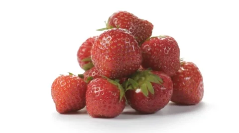 Strawberries rotating Video stock 7751554