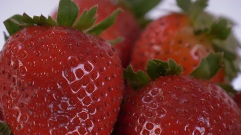 Strawberries Rotating over white Background. Strawberries, Fruits 스톡 동영상 127918026