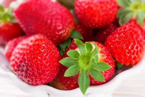 Strawberries - selective focus Stock Photos