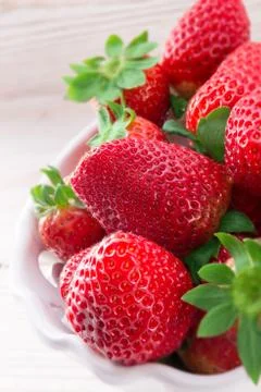 Strawberries - selective focus Stock Photos