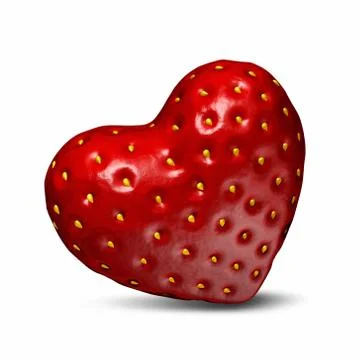 Strawberries in the shape of heart Stock Illustration