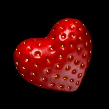 Strawberries in the shape of heart Stock Illustration