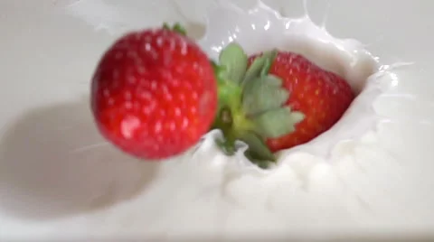 Strawberries in Slow Motion Stock Footage 62587026