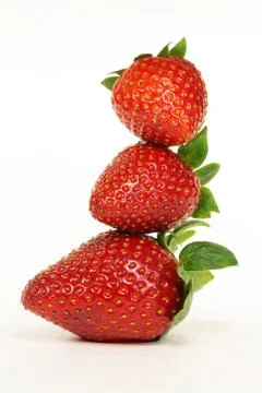 Strawberries stacked Stock Photos