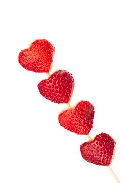 Strawberries on the stick Stock Photos
