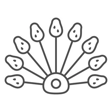 Strawberries in syrup on stick thin line icon, asian food concept, candied Stock Illustration