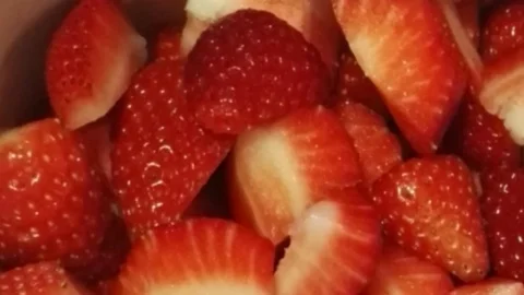 Strawberries tracking shot Stock Footage 76036076