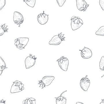 Strawberries. Vector  pattern. Stock Illustration
