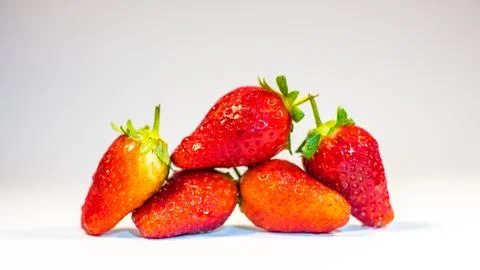 Strawberries on a white background 009 Stock Photos