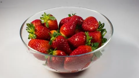 Strawberries on a white background 021 Stock Photos