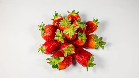 Strawberries on a white background 026 Stock Photos