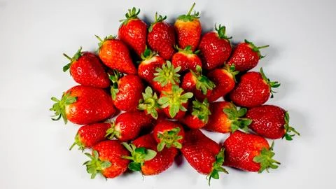 Strawberries on a white background 028 Stock Photos