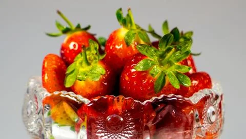 Strawberries on a white background 036 Stock Photos