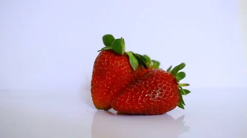 Strawberries on a white background Stock Footage 126725240