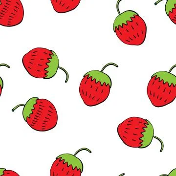 Strawberries on a white background. Stock Illustration