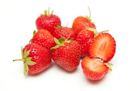 Strawberries on a white background Stock Photos