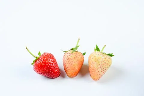 Strawberries on white background Stock Photos