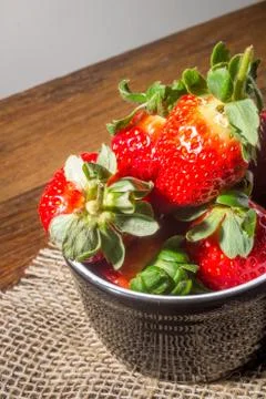 Strawberries on a white background Foto stock