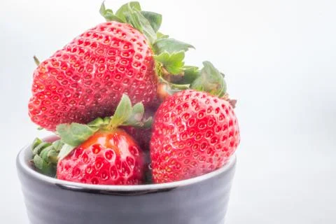 Strawberries on a white background Stock Photos