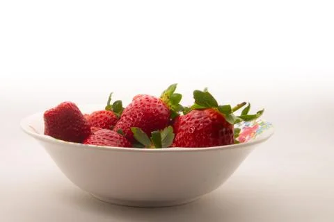 Strawberries on a white background Stock Photos